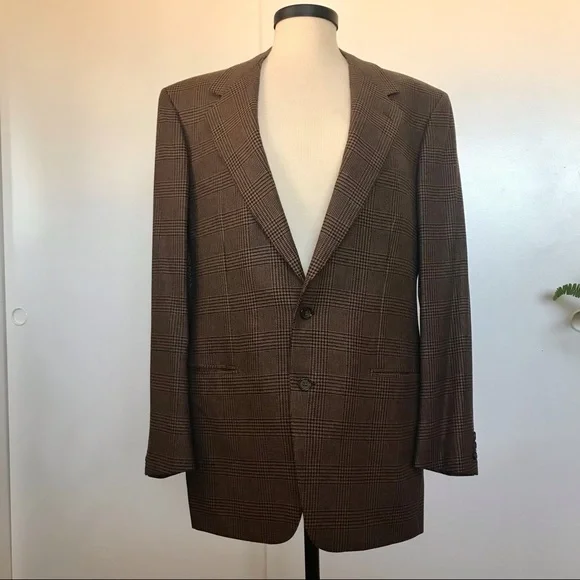 VTG BRIONI for Neiman Marcus luxury houndstooth sport coat - Picture 3 of 16